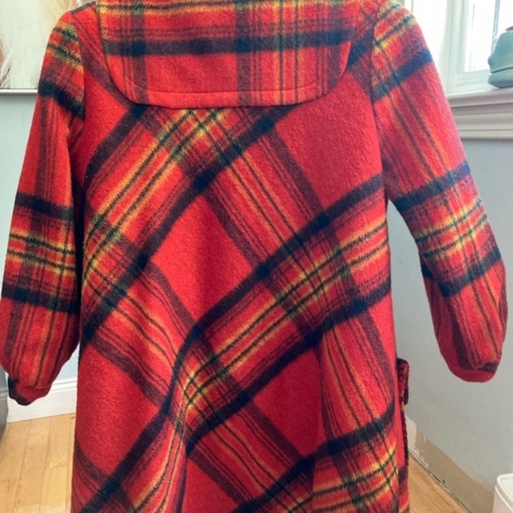 Vintage Plaid Wool Coat - Picture 2 of 2
